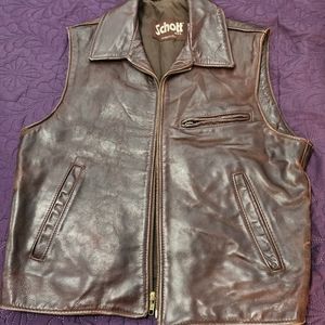 Schott N.Y.C.genuine leather vest